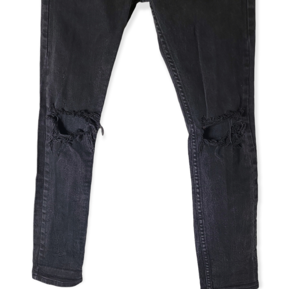 Pacsun men's skinny distress black jeans size 28x30 - Picture 4 of 6